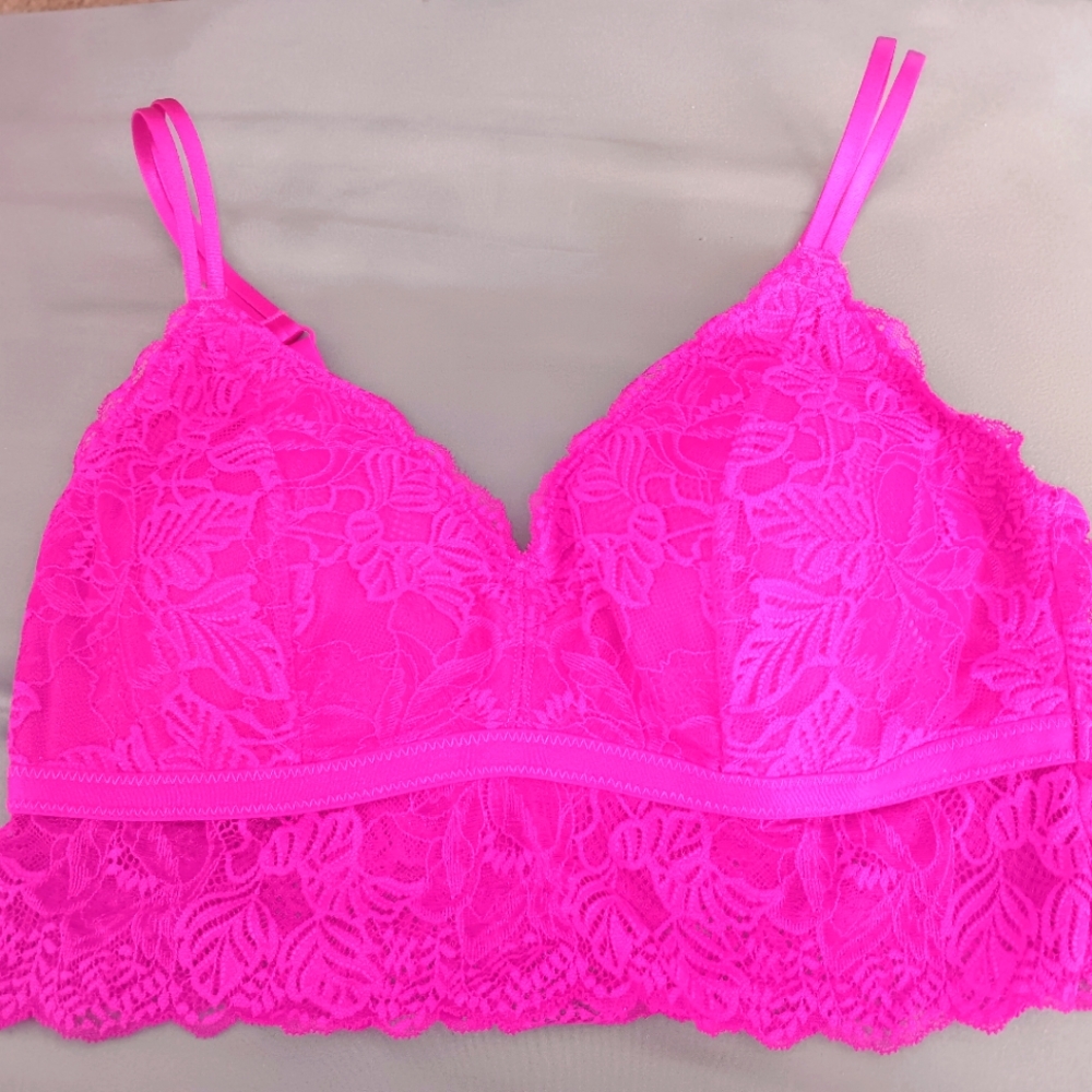 Women's size large, Auden pink lace bra - Picture 1 of 3